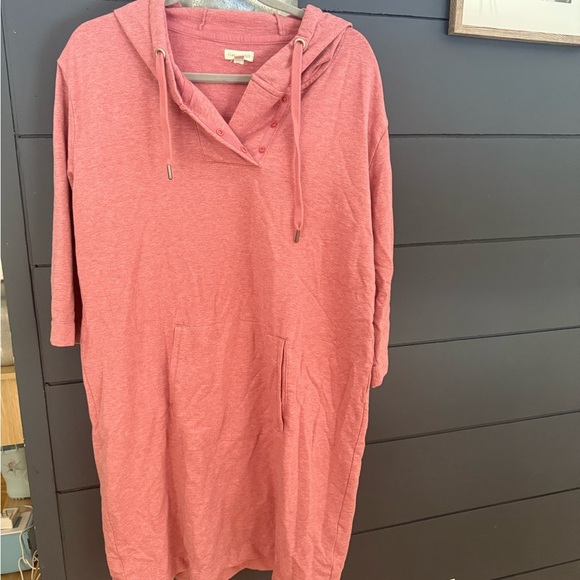 Garnet Hill Travel Dress Dusty Pink Lazy Days medium - Picture 3 of 6